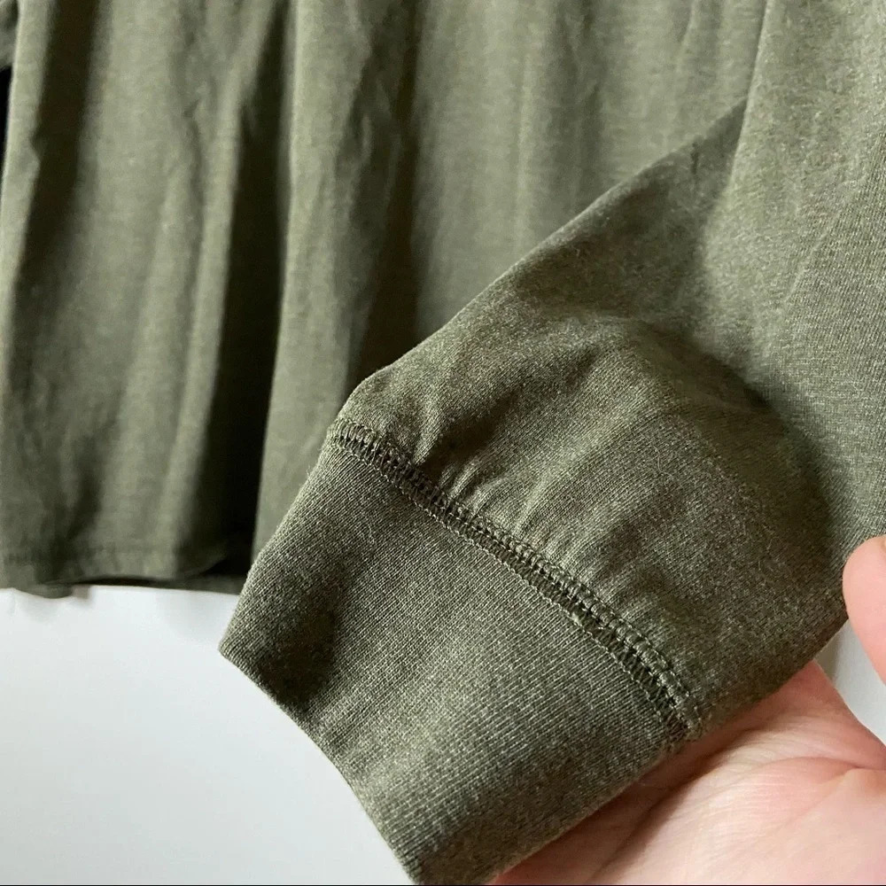 Beefy Shirt Cotton Soft Green Tee Durable Unexpectedly Soft Size Medium Button - Picture 4 of 8